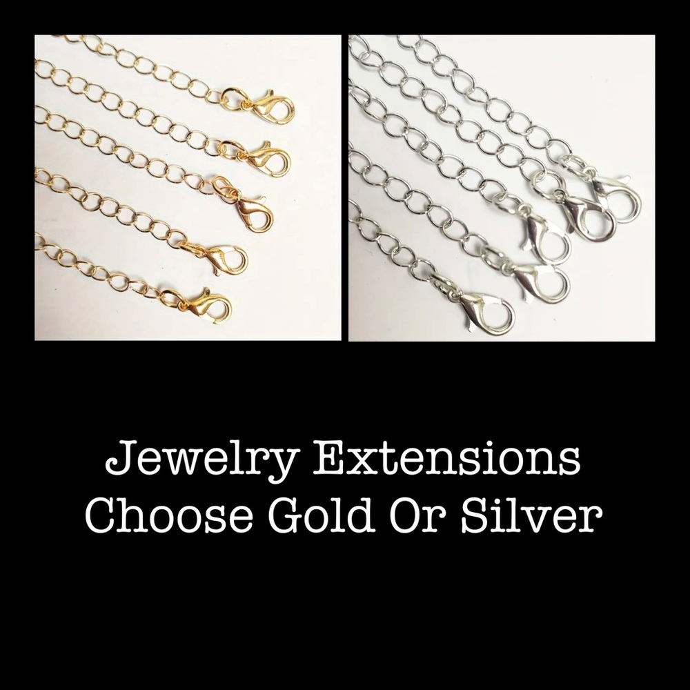 Extenders For Jewelry 5 Different Sizes In Each. ( Gold or Silver)